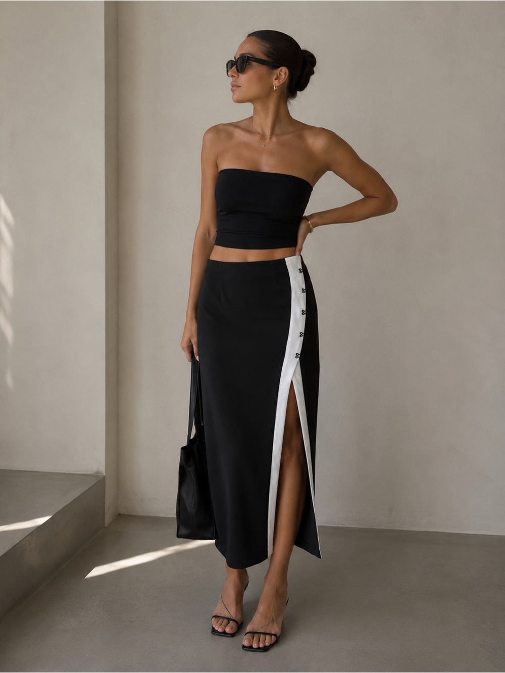 Kendall + Kylie For Neiman Marcus Contrast Pencil Skirt Size Small